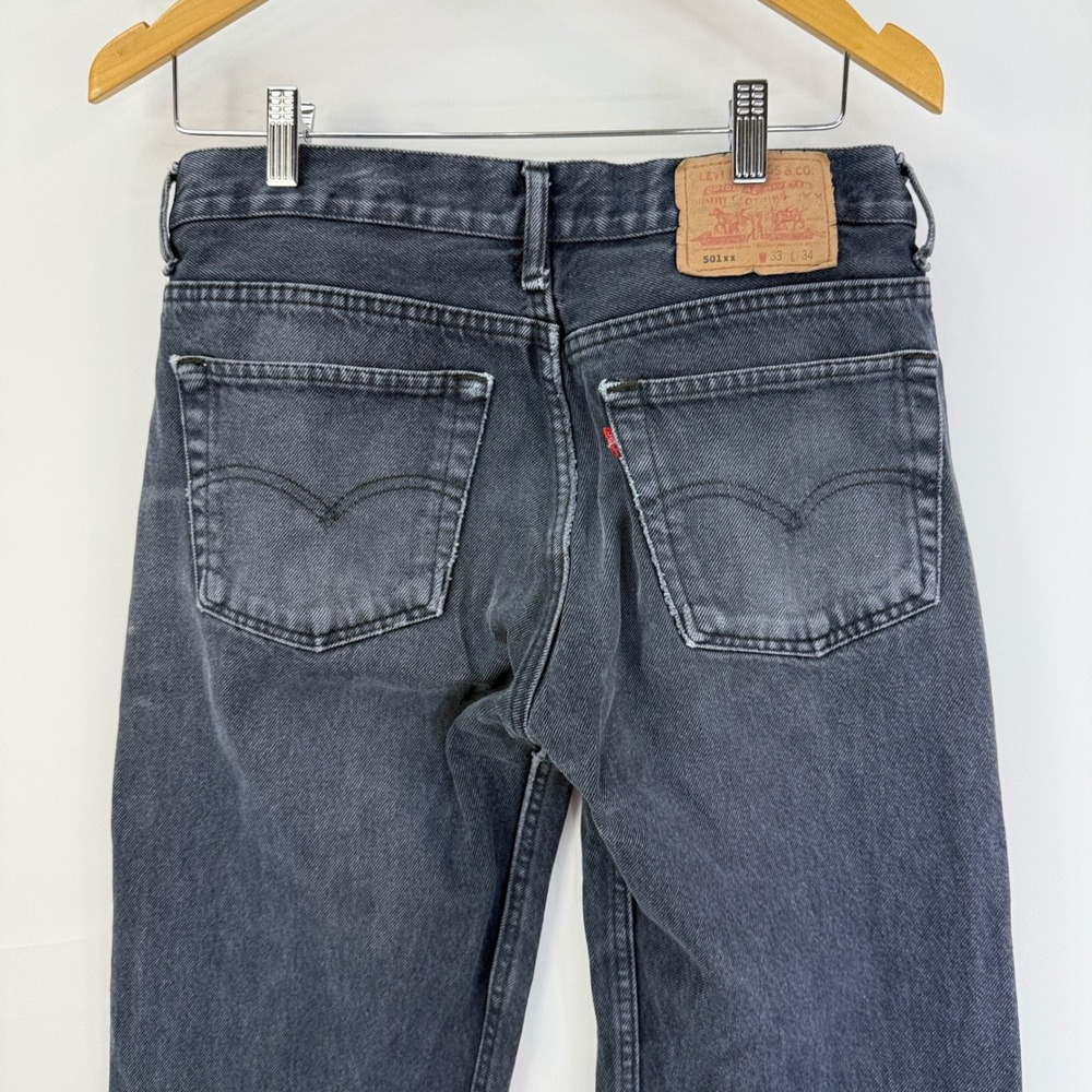 Levi's 501xx Jeans 33x34 (fit 32X31) Vintage 90s Made USA Button Fly Distressed